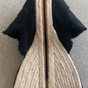 RALPH LAUREN Black Linen Espadrilles